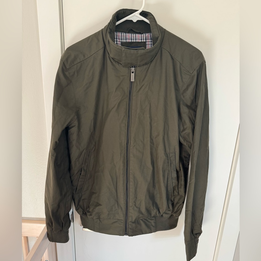 Superdry Harrington jacket green olive coat lightweight simple classic stylish